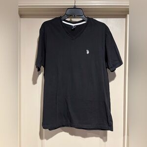 U.S. Polo Assn. Black V-Neck Shirt